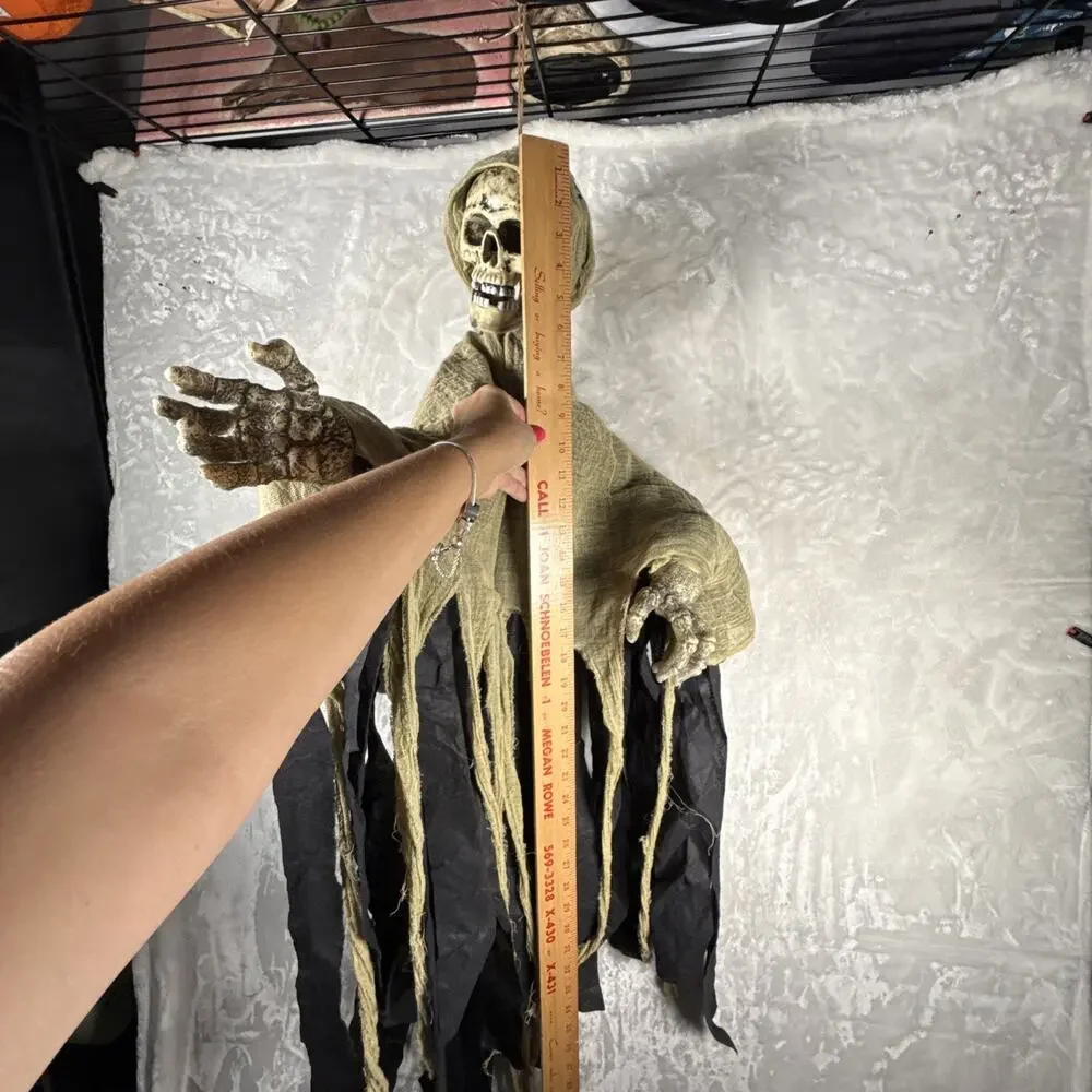 RARE Paper Magic Group Animated Hanging Reaper Halloween
